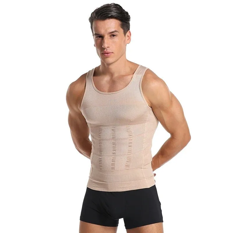 Men Seamless Slimming Abs Compression Body Shaper Corset Vest