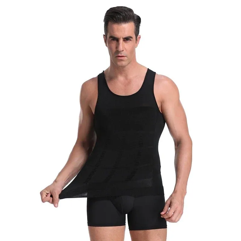 Men Seamless Slimming Abs Compression Body Shaper Corset Vest