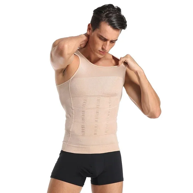 Men Seamless Slimming Abs Compression Body Shaper Corset Vest