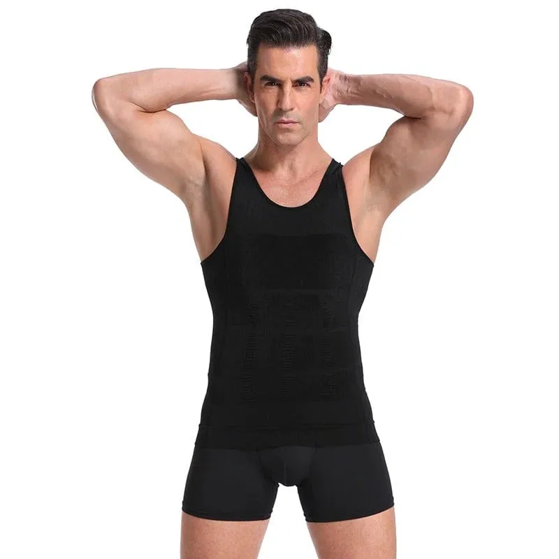 Men Seamless Slimming Abs Compression Body Shaper Corset Vest
