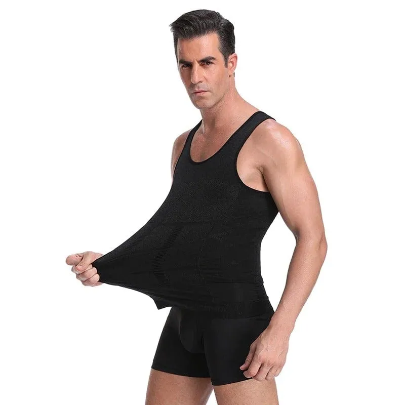 Men Seamless Slimming Abs Compression Body Shaper Corset Vest