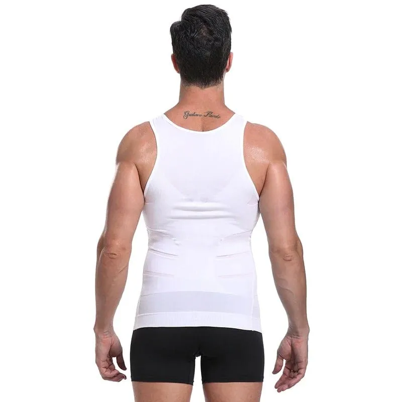 Men Seamless Slimming Abs Compression Body Shaper Corset Vest