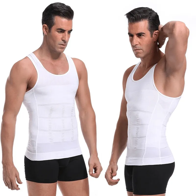 Men Seamless Slimming Abs Compression Body Shaper Corset Vest