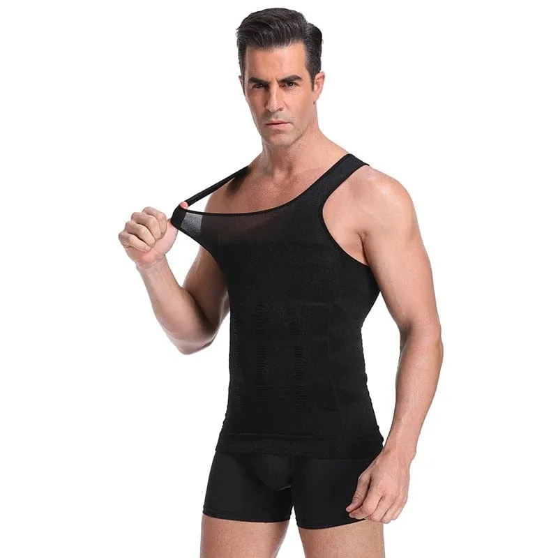 Men Seamless Slimming Abs Compression Body Shaper Corset Vest