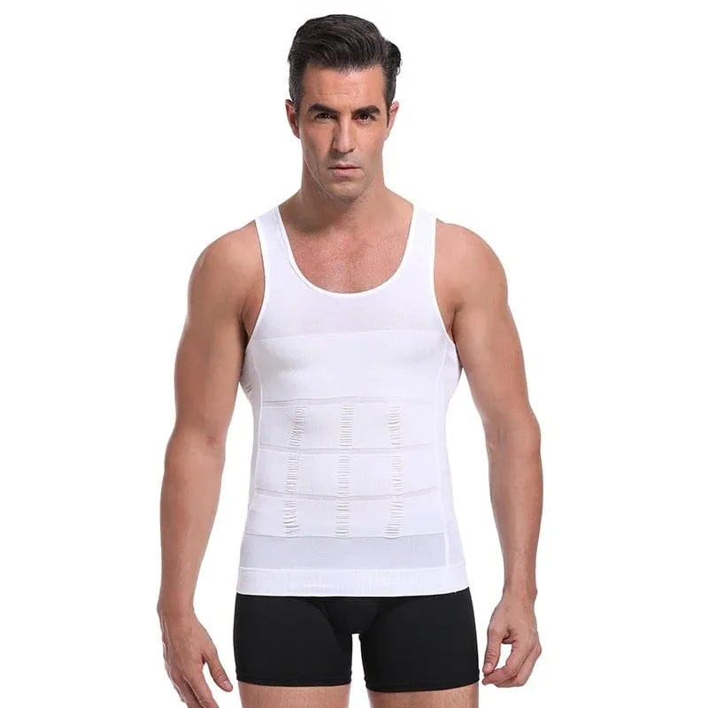 Men Seamless Slimming Abs Compression Body Shaper Corset Vest
