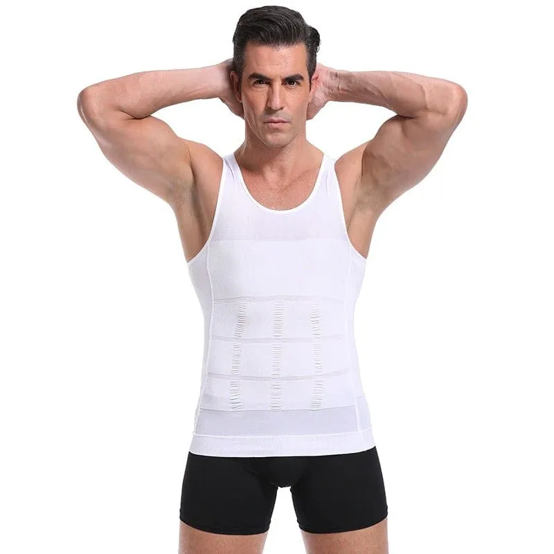 Men Seamless Slimming Abs Compression Body Shaper Corset Vest