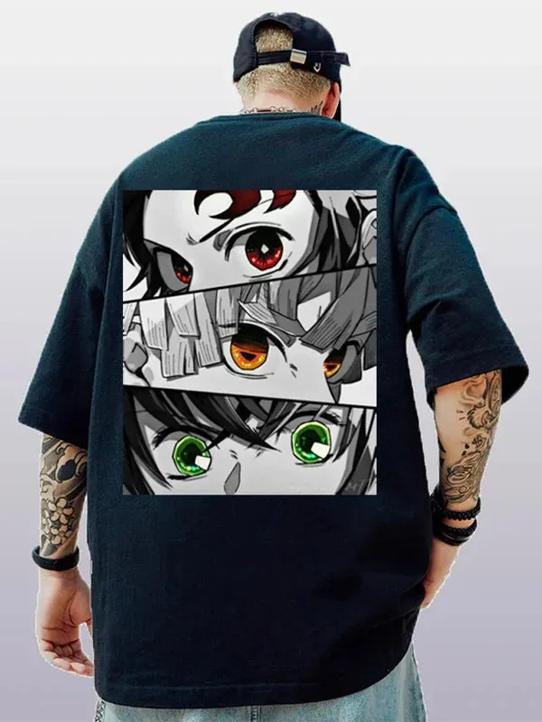 Men's Fashion Anime Print Casual Short Sleeve T-Shirt