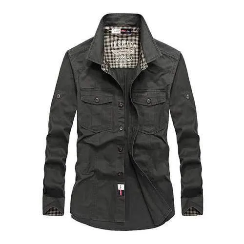 Mens Folded Sleeves Work Shirt