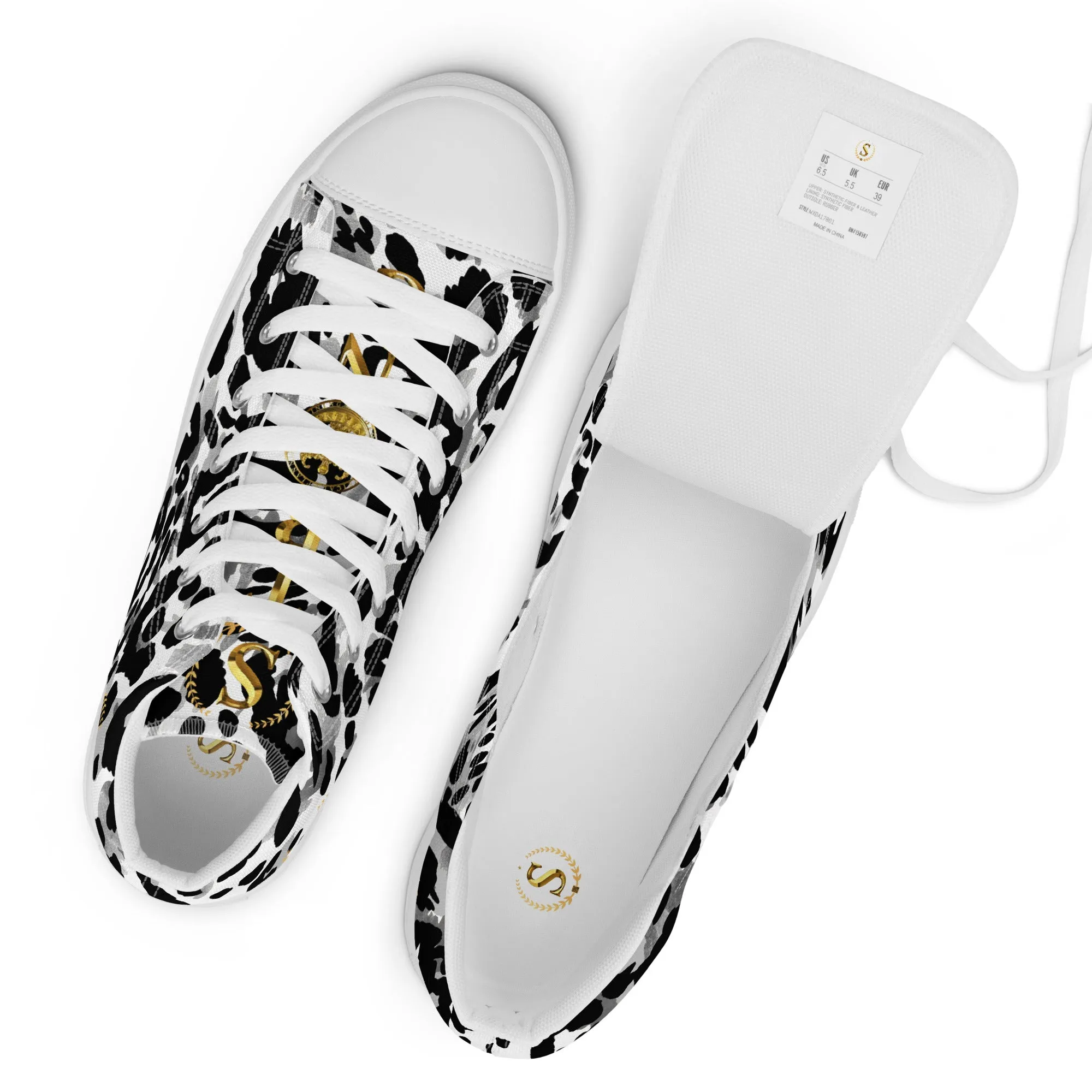 Men’s high top canvas shoes