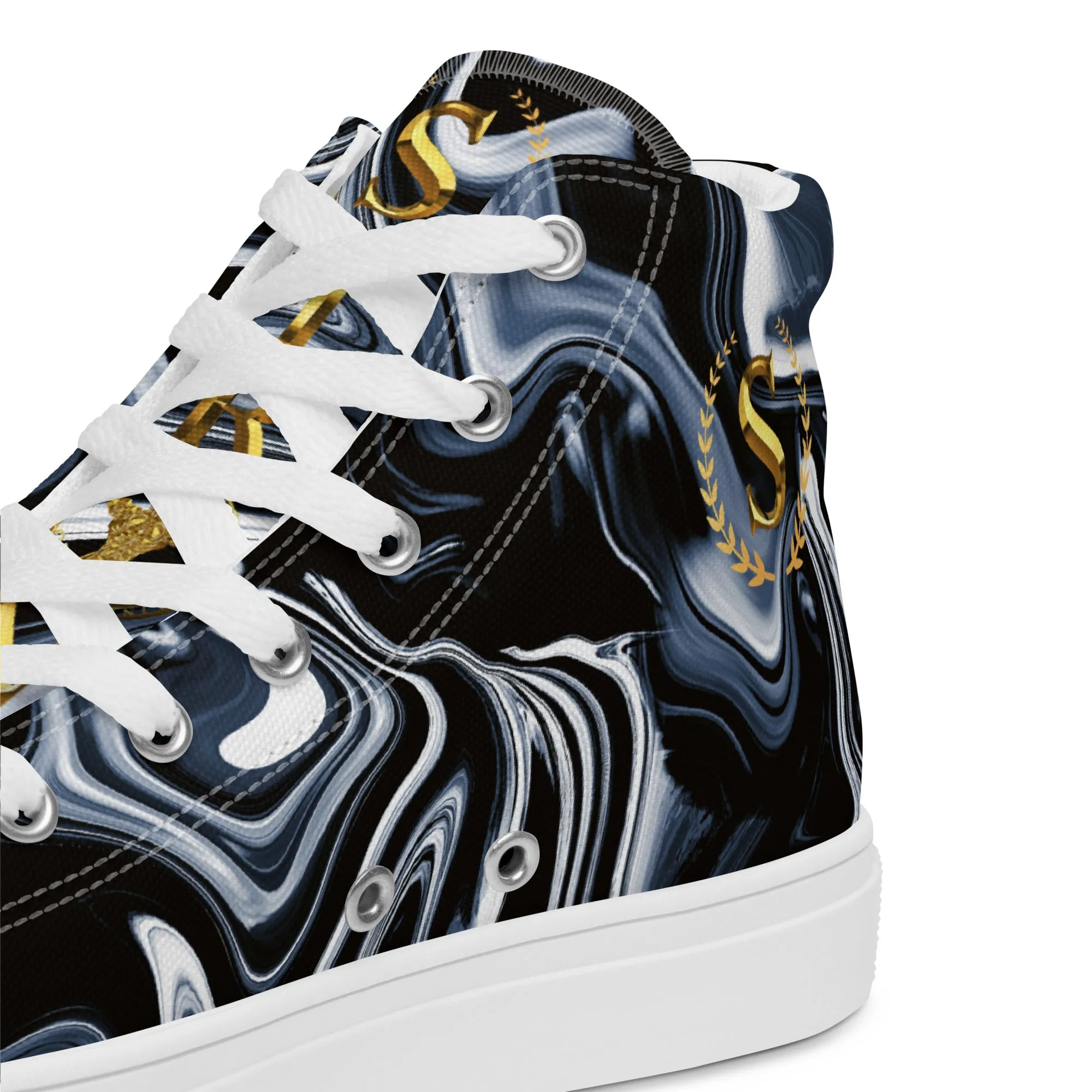 Men’s high top canvas shoes