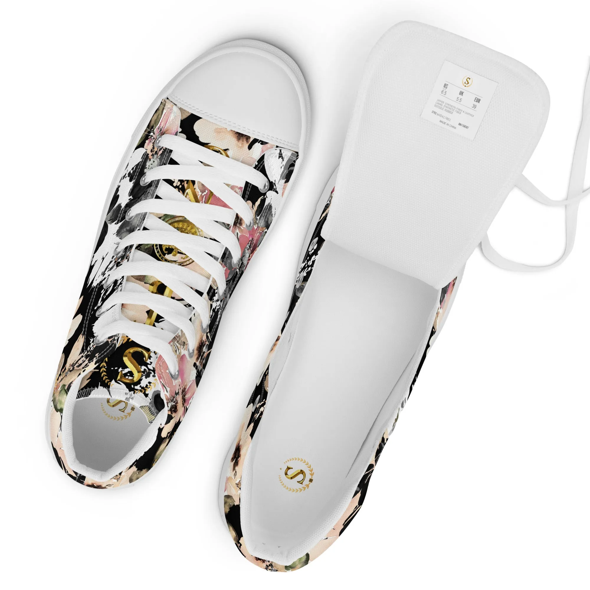 Men’s high top canvas shoes
