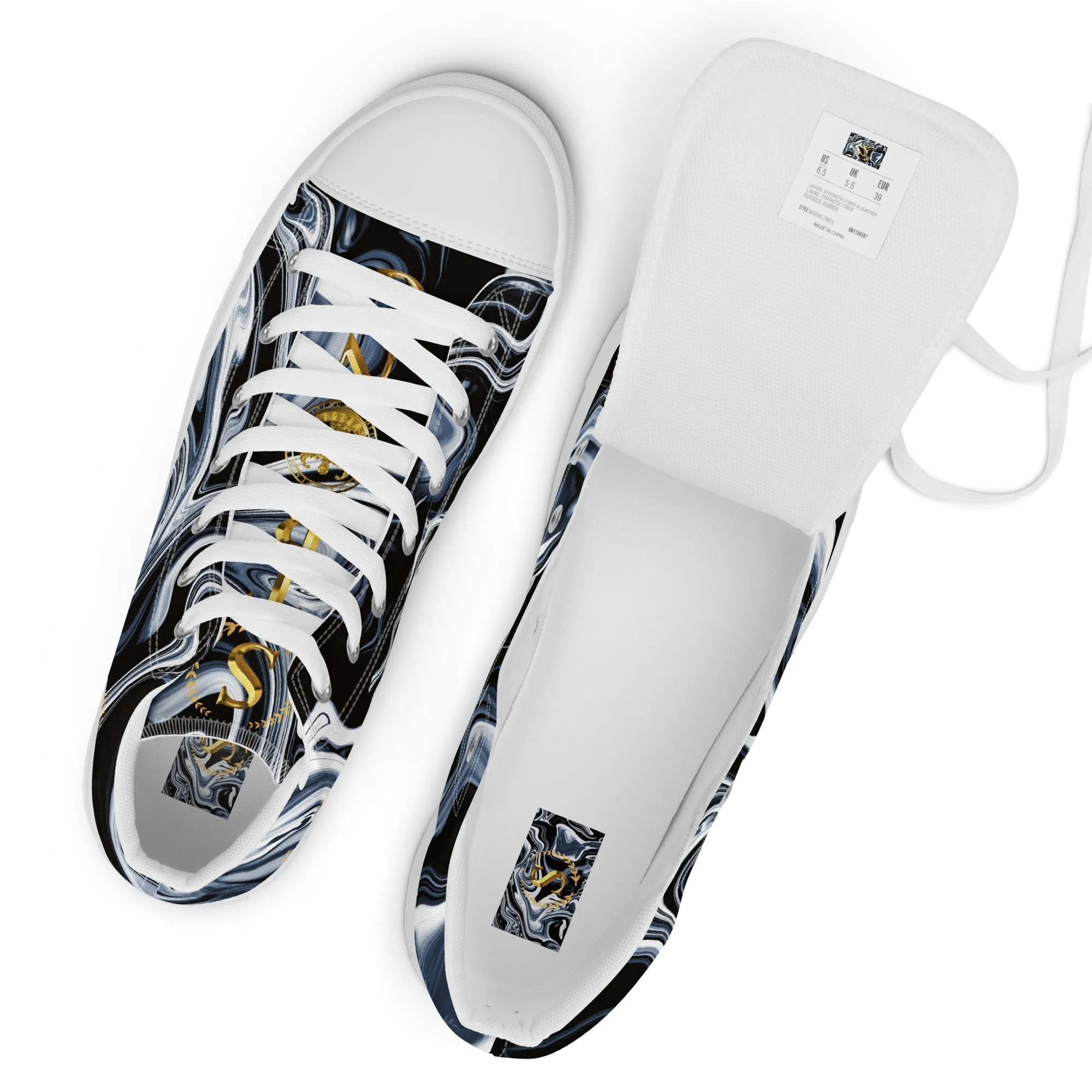 Men’s high top canvas shoes