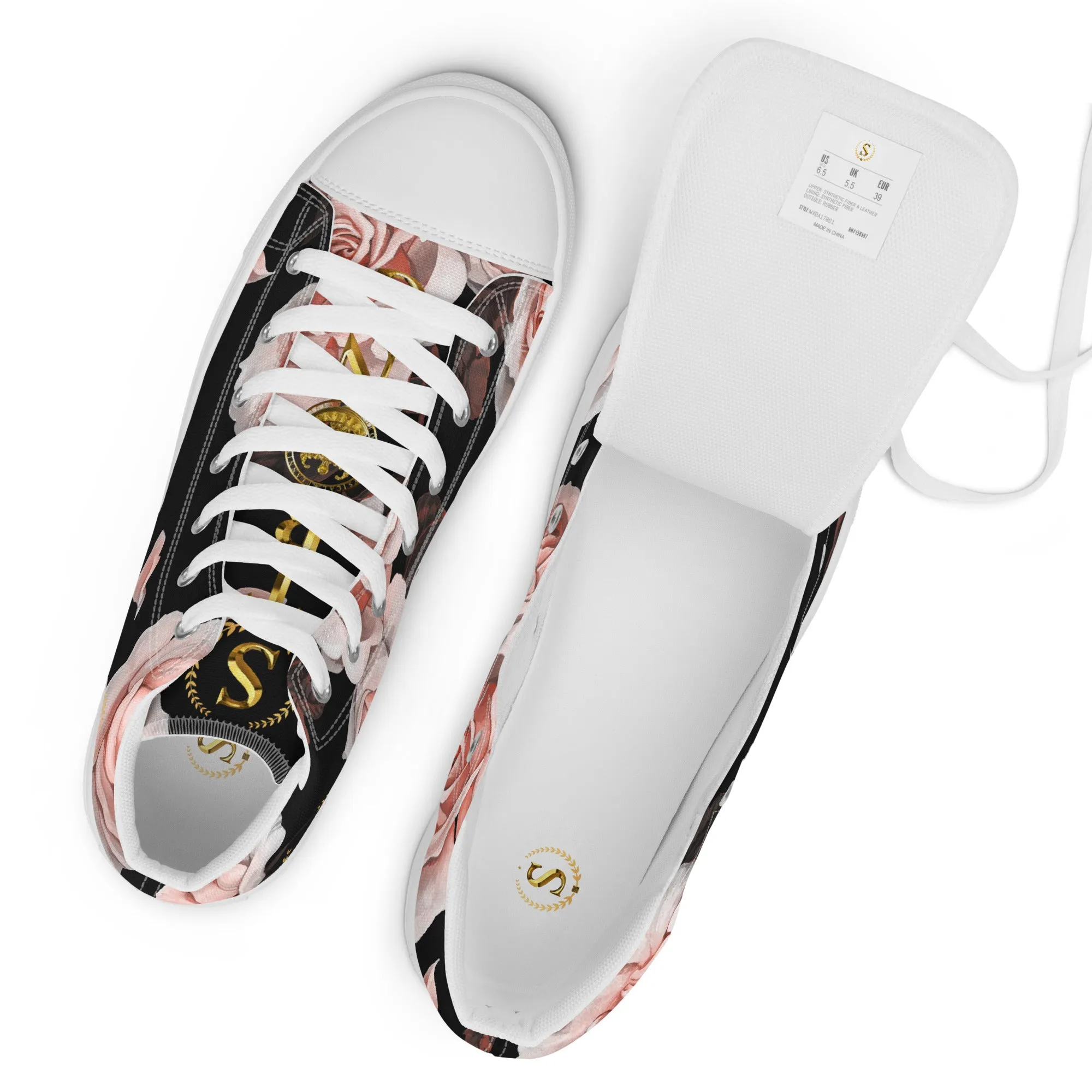Men’s high top canvas shoes