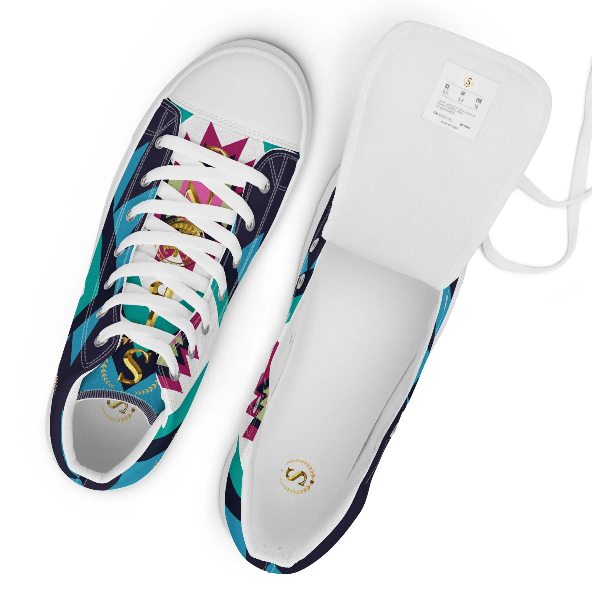 Men’s high top canvas shoes