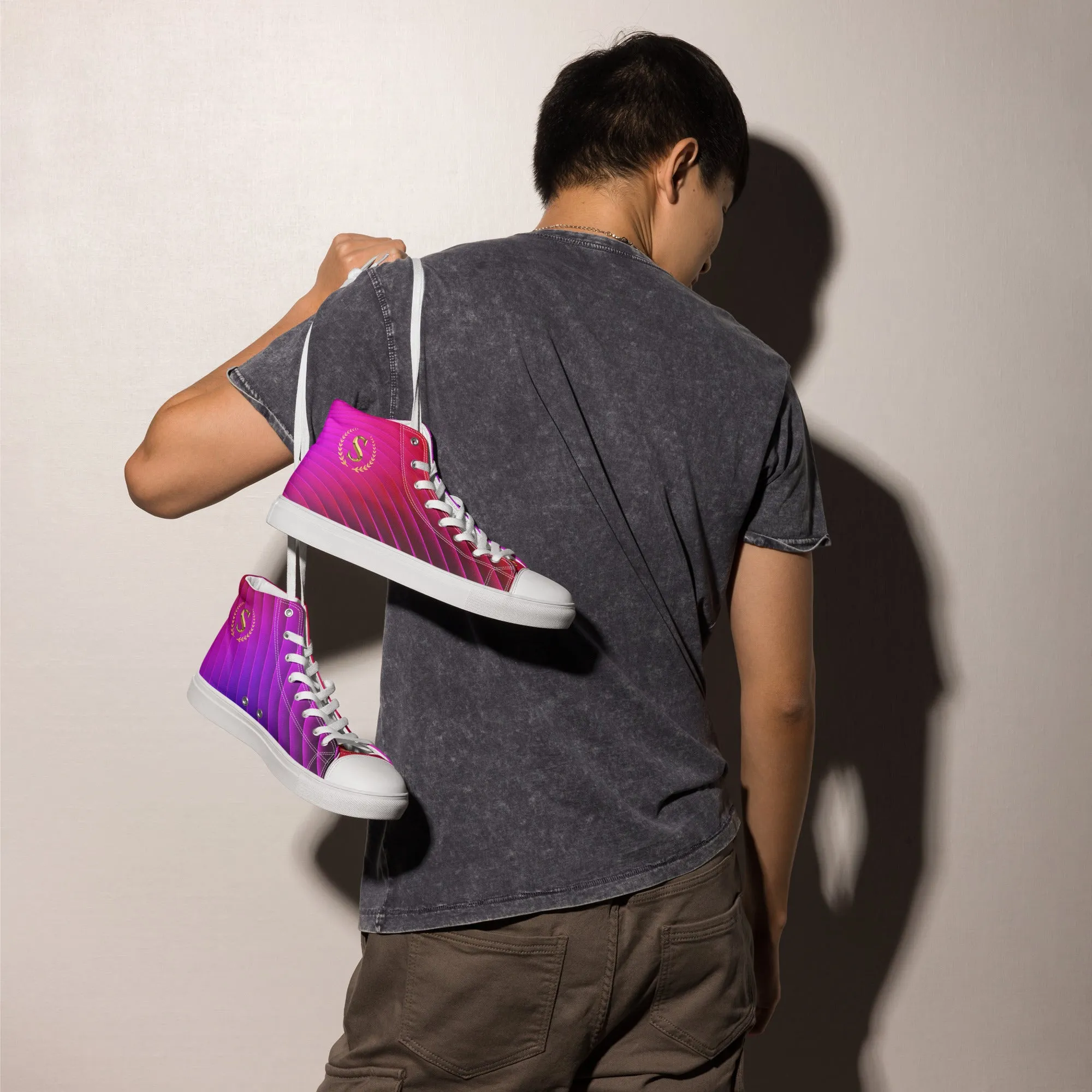 Men’s high top canvas shoes