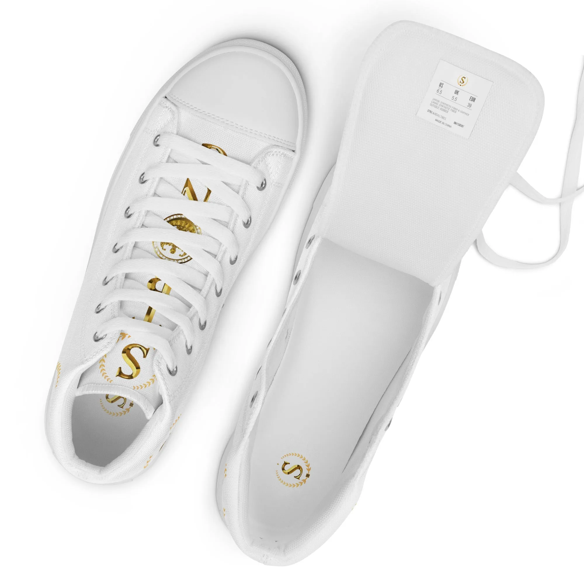 Men’s high top canvas shoes