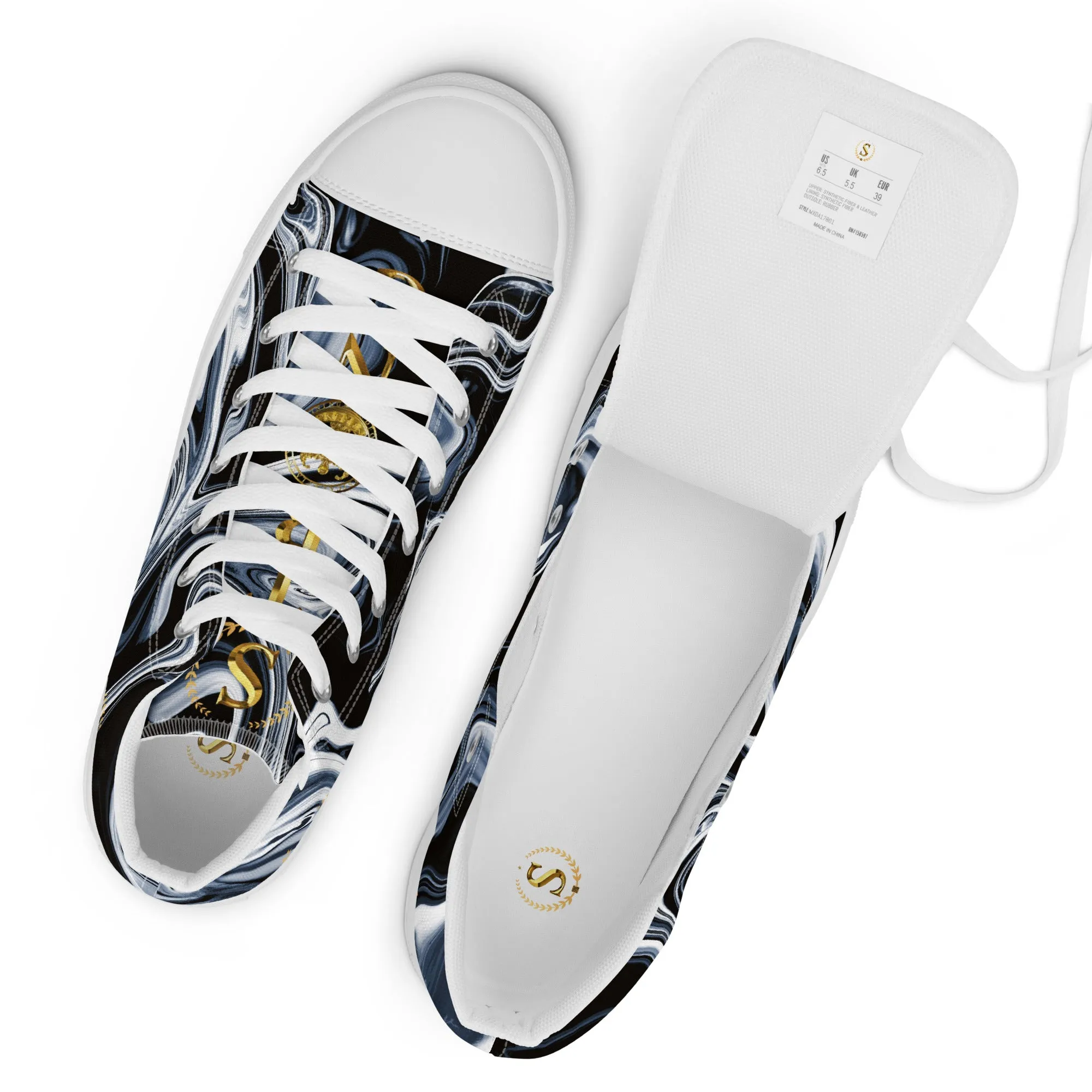 Men’s high top canvas shoes