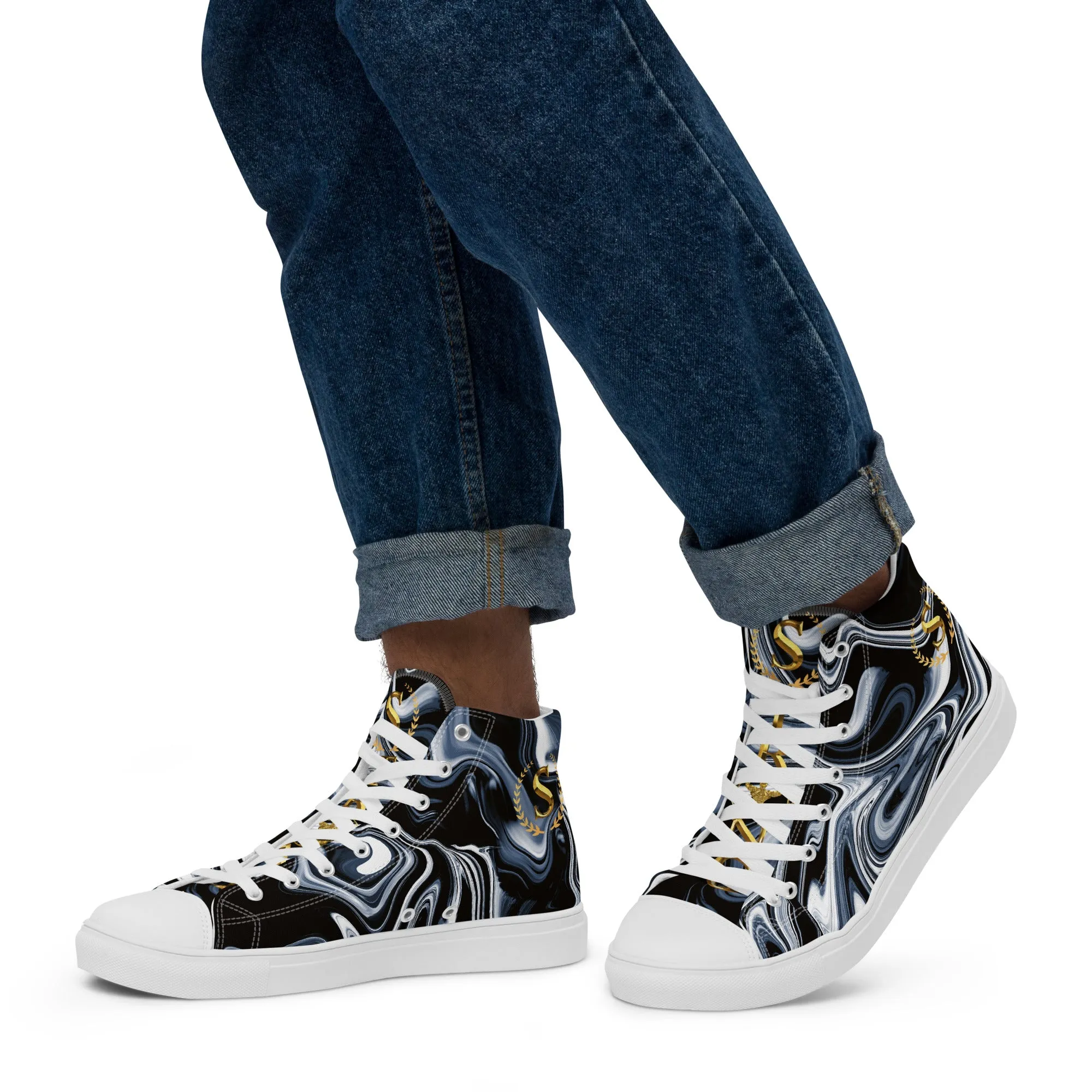 Men’s high top canvas shoes
