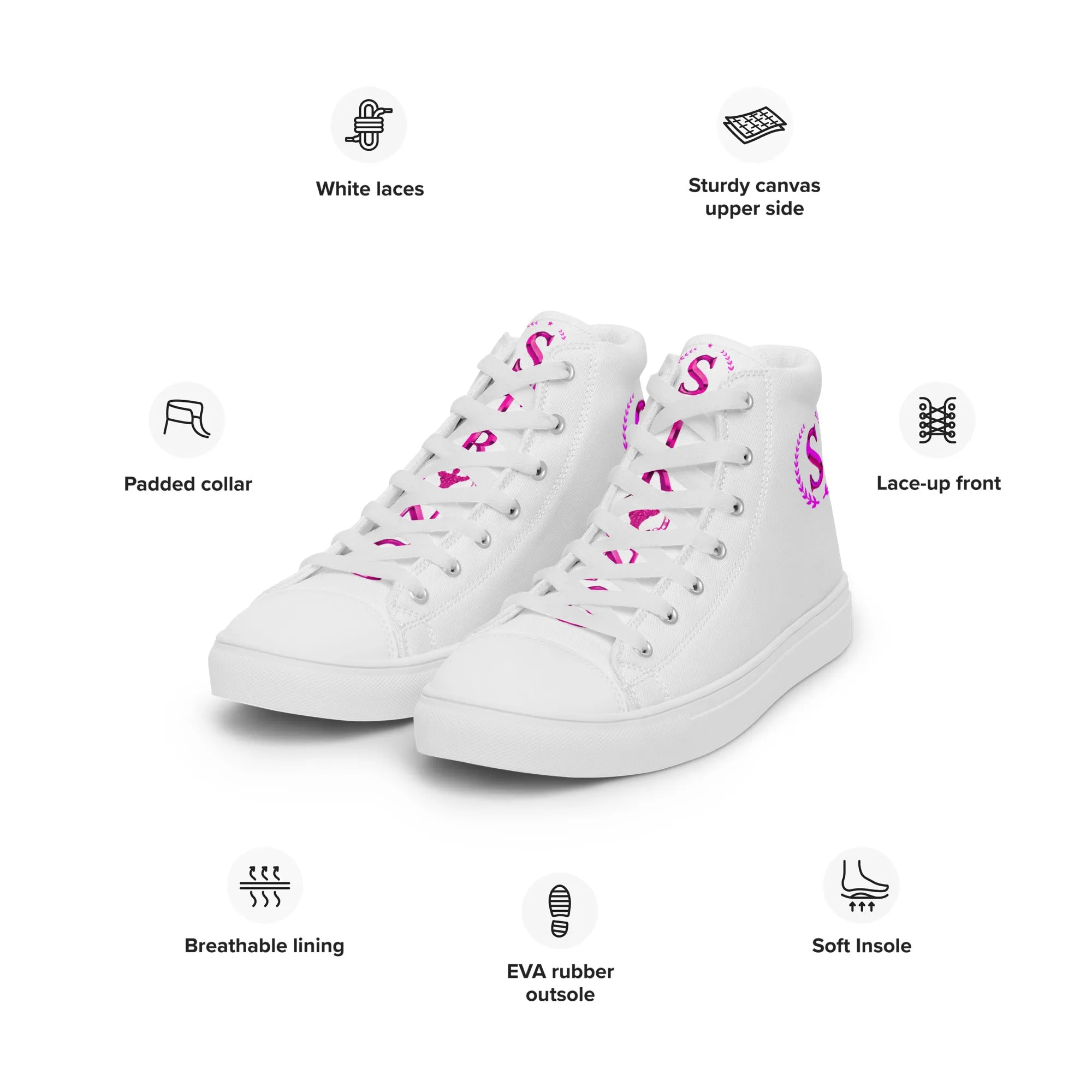Men’s high top canvas shoes