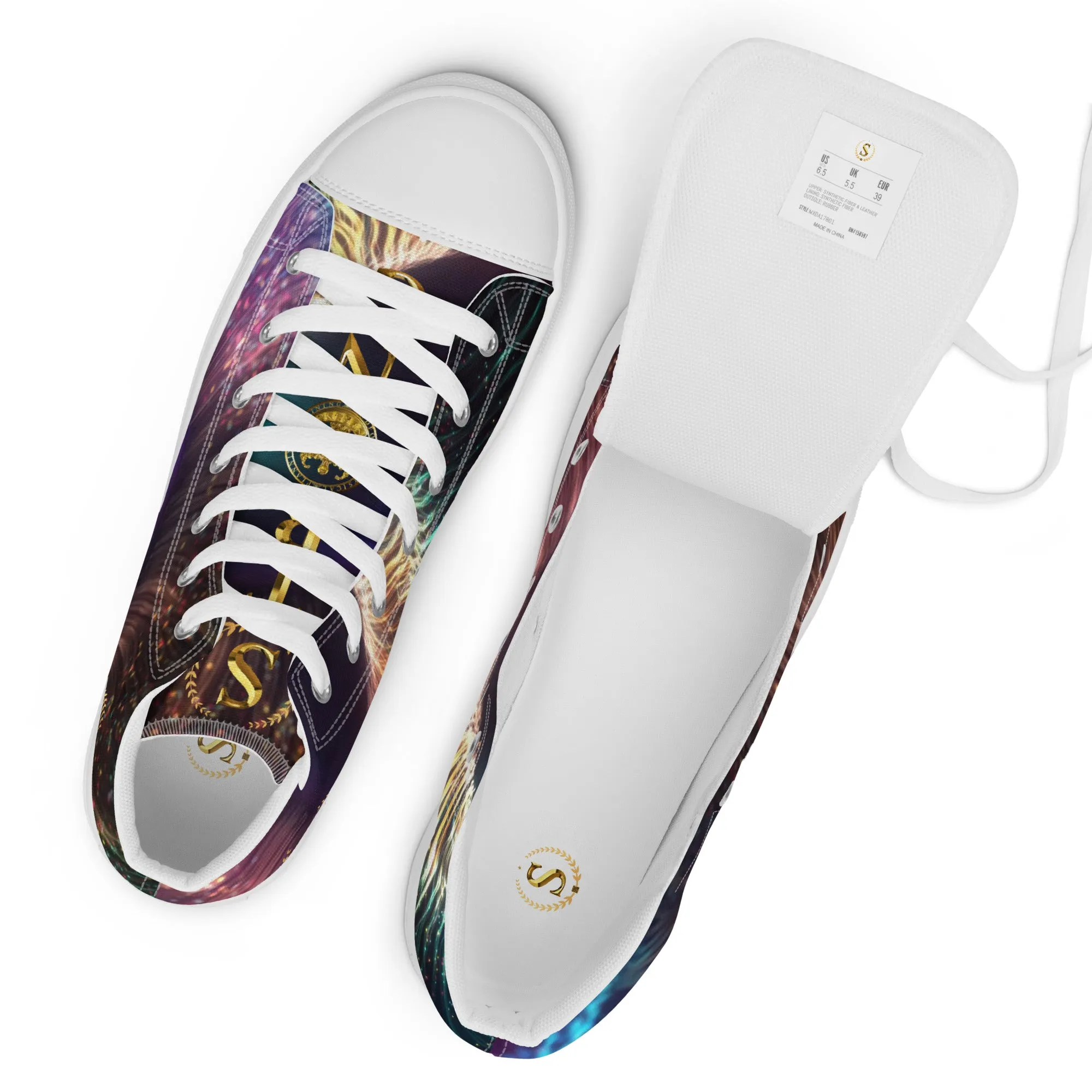 Men’s high top canvas shoes