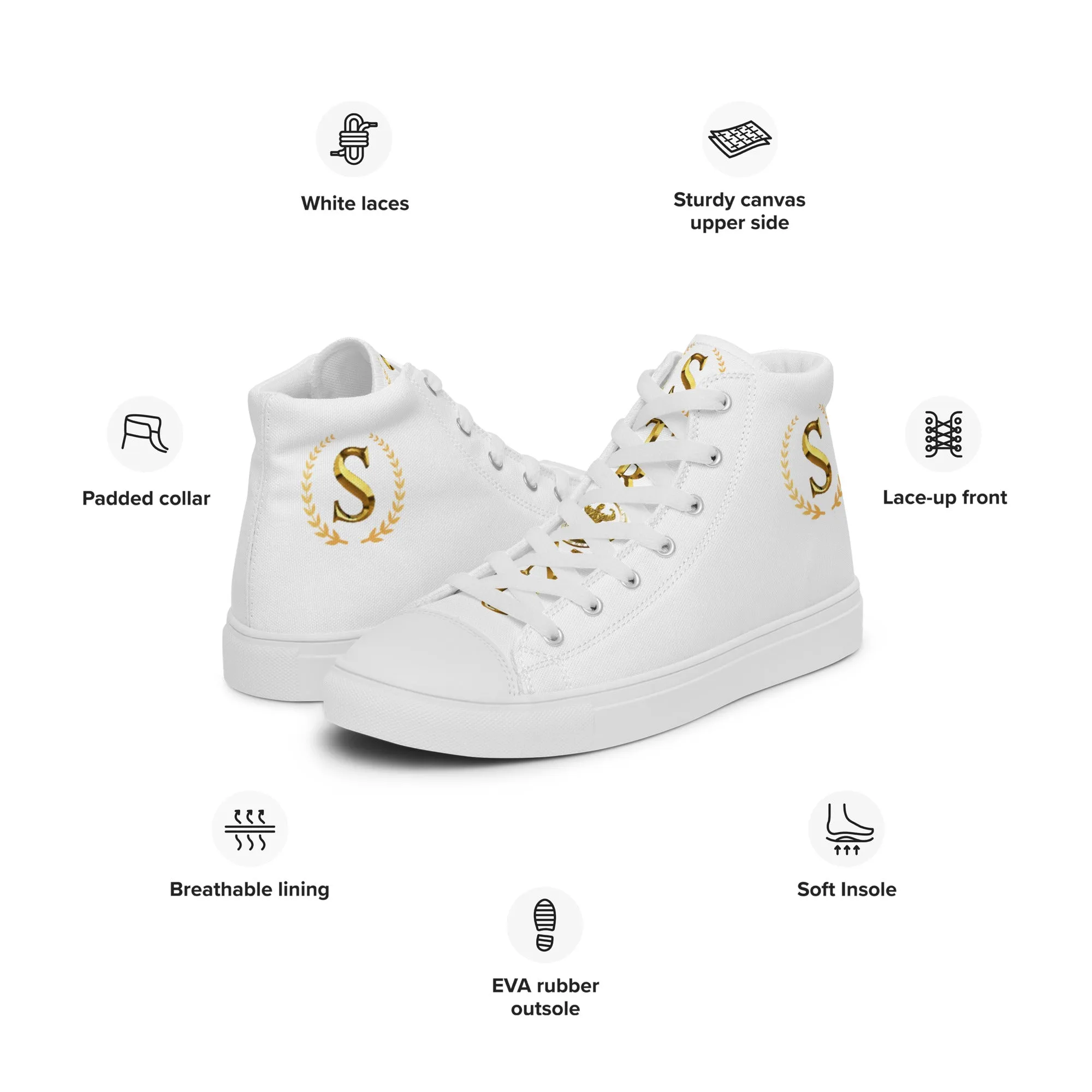 Men’s high top canvas shoes