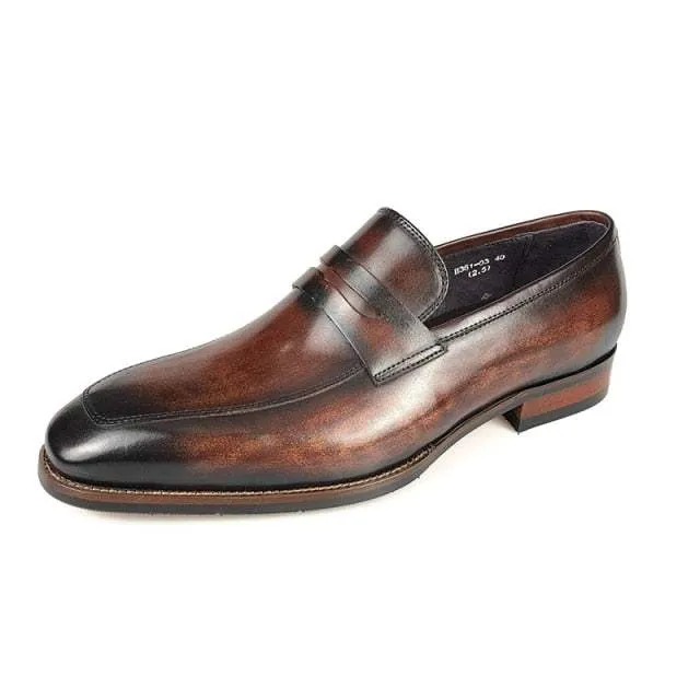 Men's Italian Shoes Wingtip Genuine Leather Oxford Shoes Pointed Shoes
