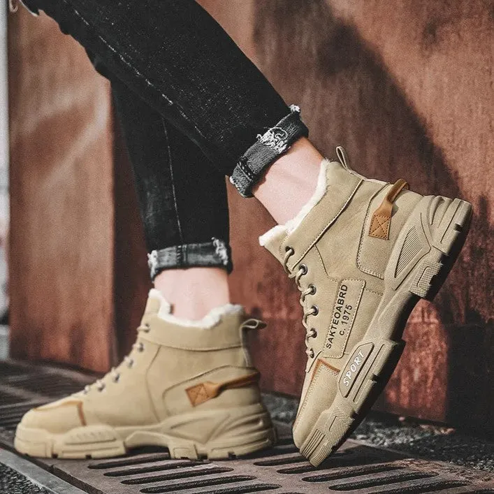 Men's Modern Non-Slip Ergonomic Chelsea Boots With Lace-Up Design | Ideal for All Seasons