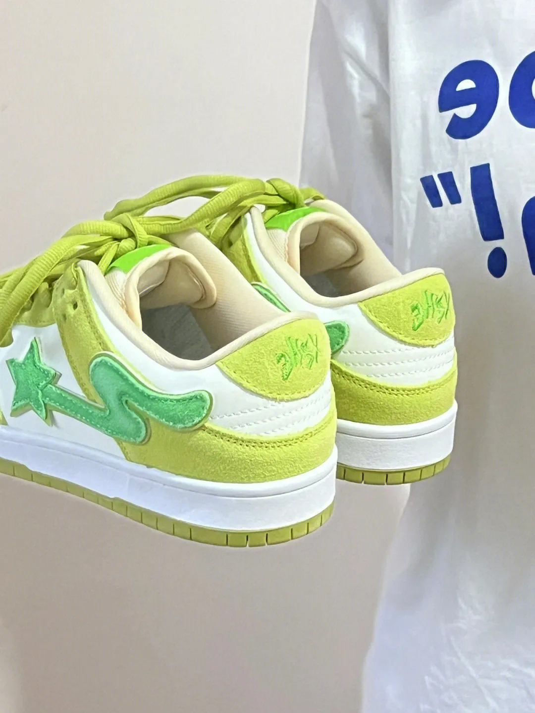 Men's Platform Sneaker in Apple Green | Retro Casual Shoes