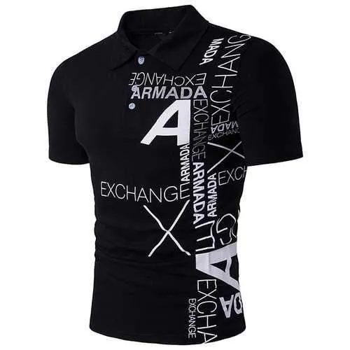 Mens Printing Cotton Golf Shirt