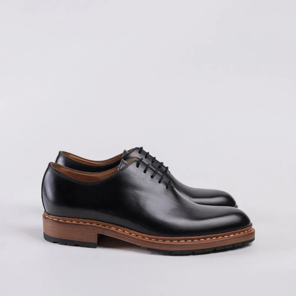 Men's Wholecut Black Leather Shoe