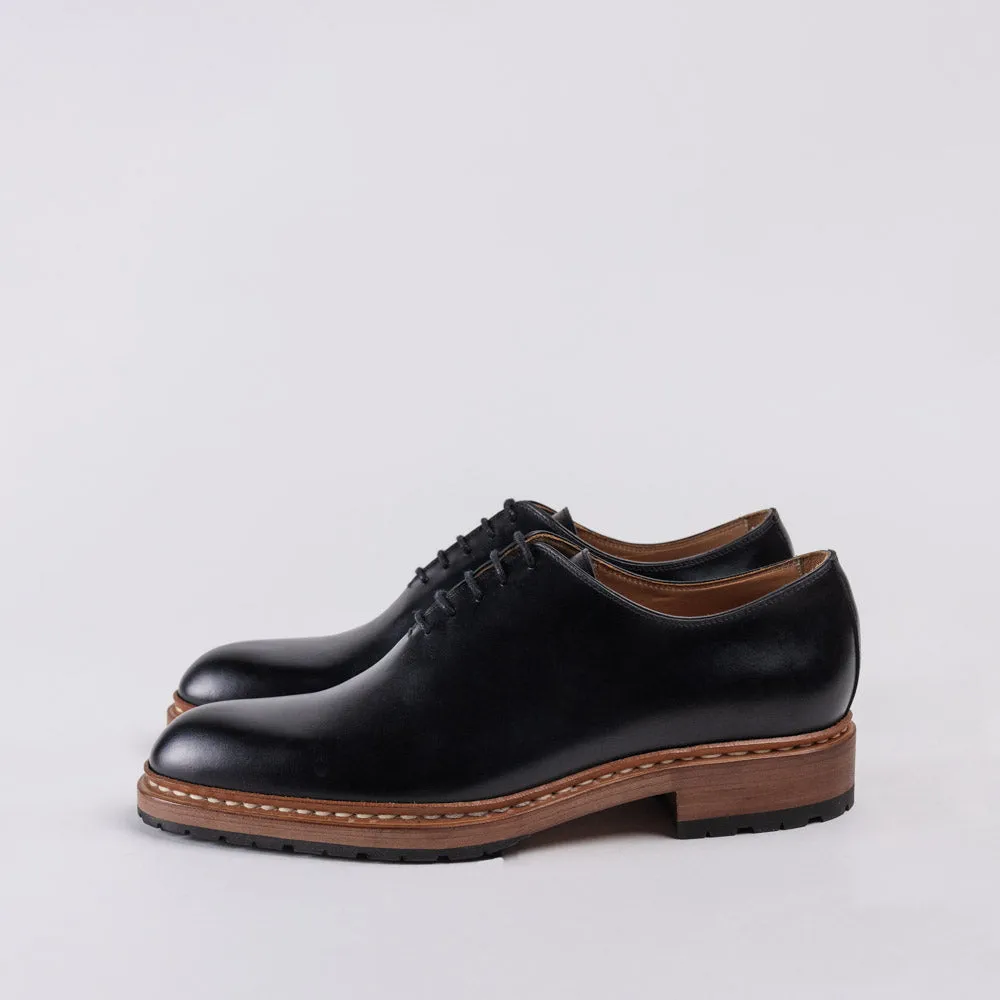Men's Wholecut Black Leather Shoe