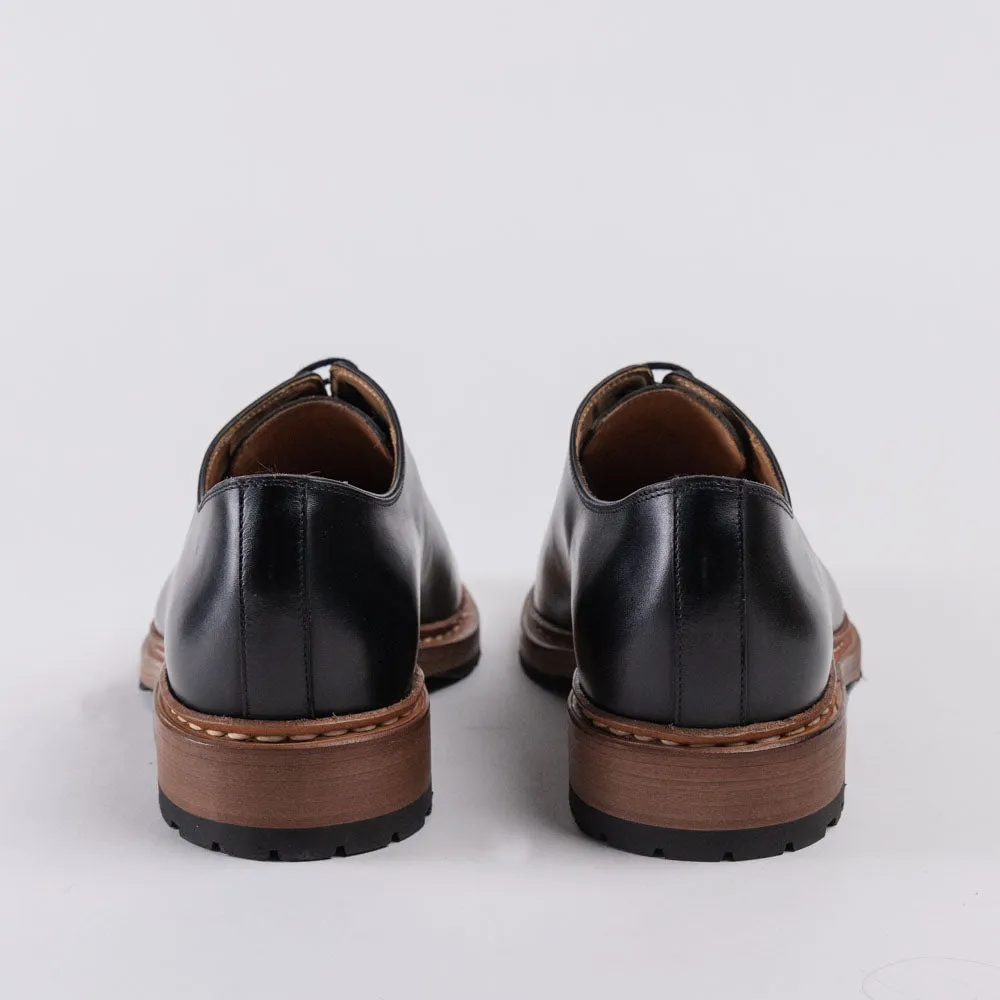 Men's Wholecut Black Leather Shoe