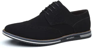 Men's Wingtip Suede Derby Casual Shoes