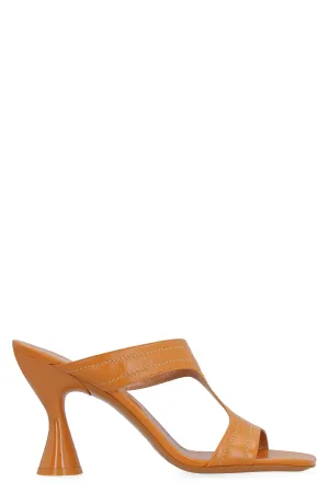 Nadia leather mules