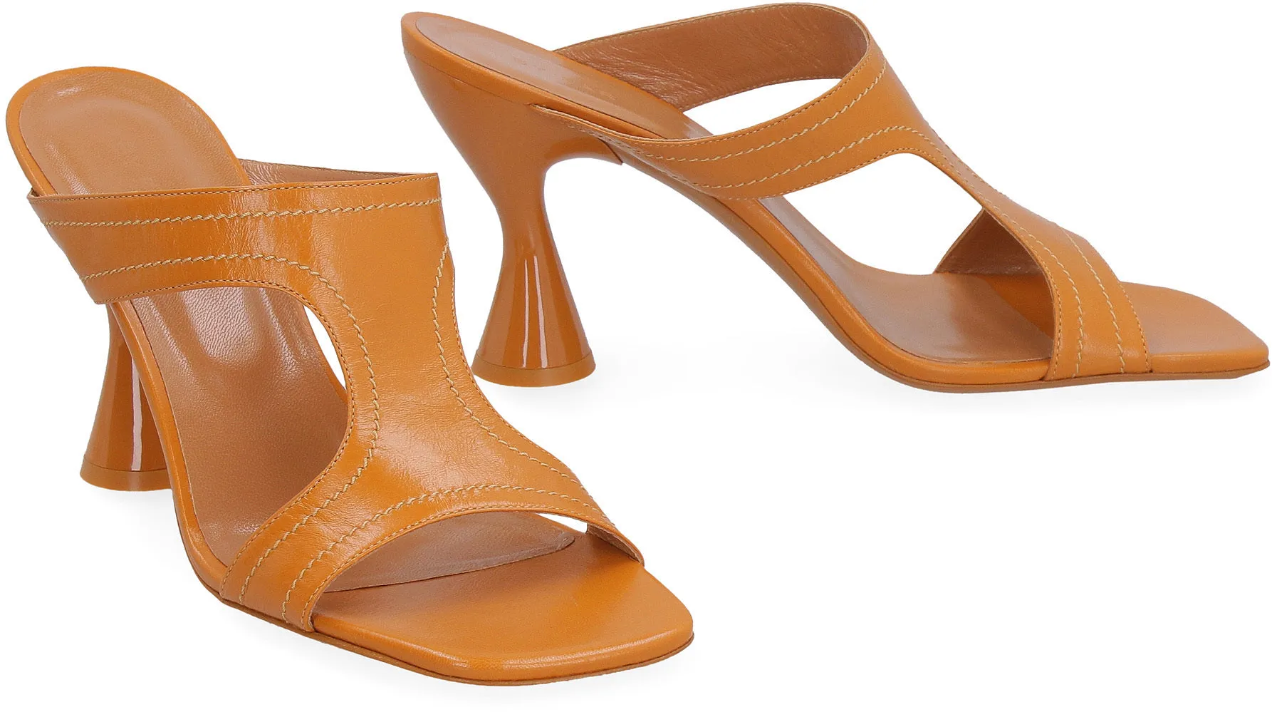 Nadia leather mules