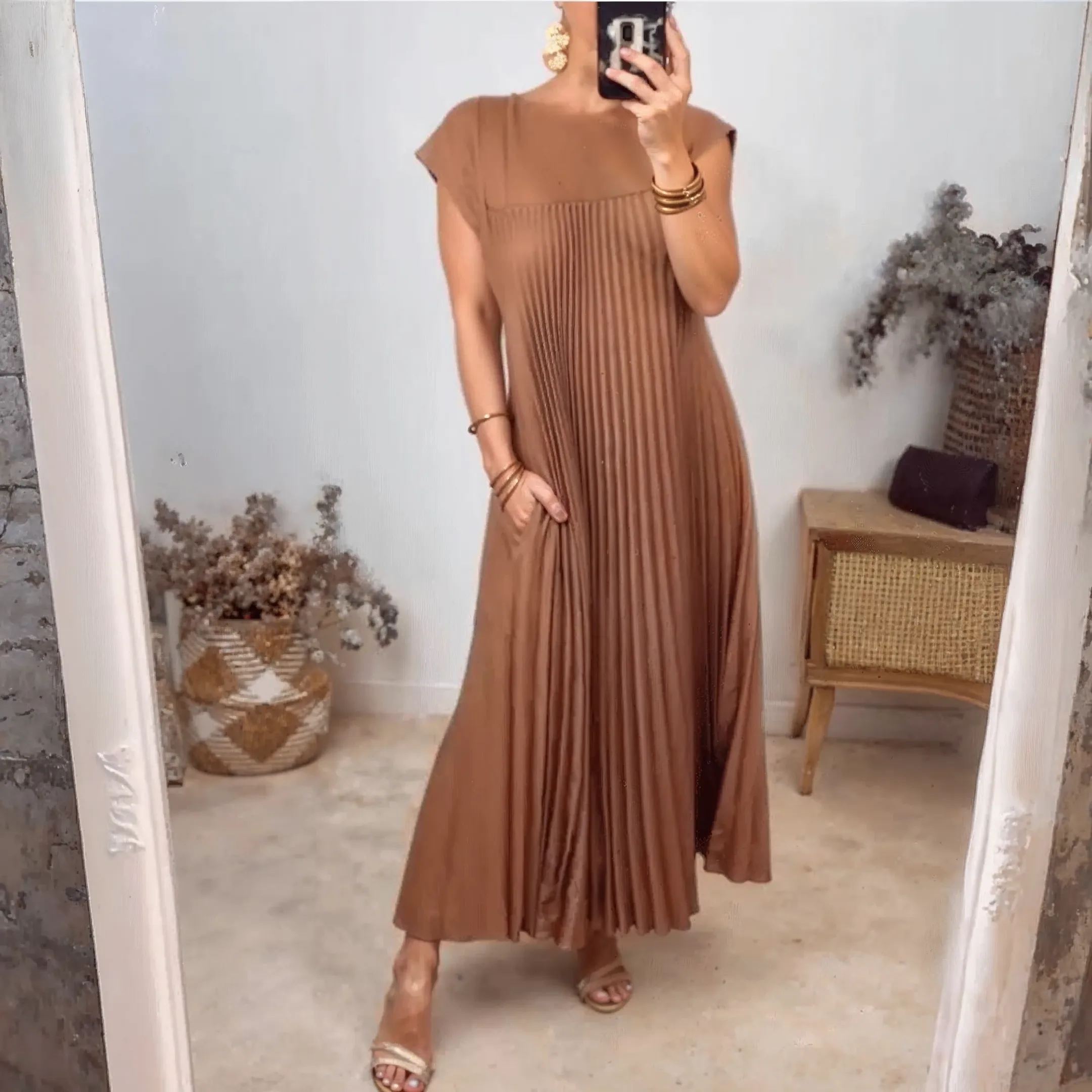 NAYLA™ - Flowing Pleated Dress