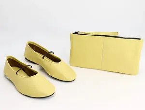 NeonMoon Leather Flat Sandal with Bag