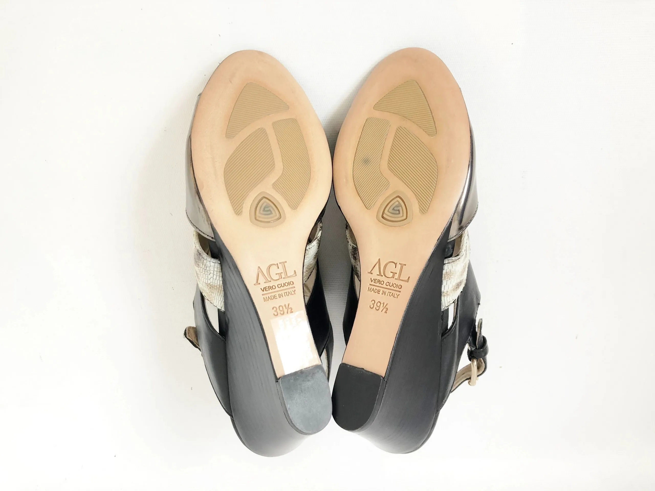 NEW Agl Tri-Color Sandal Size 39.5 It (9.5 Us)