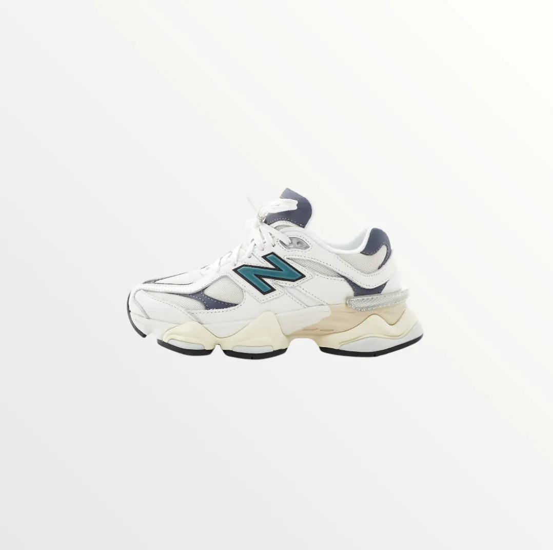 new balance 9060 trainers in white and teal