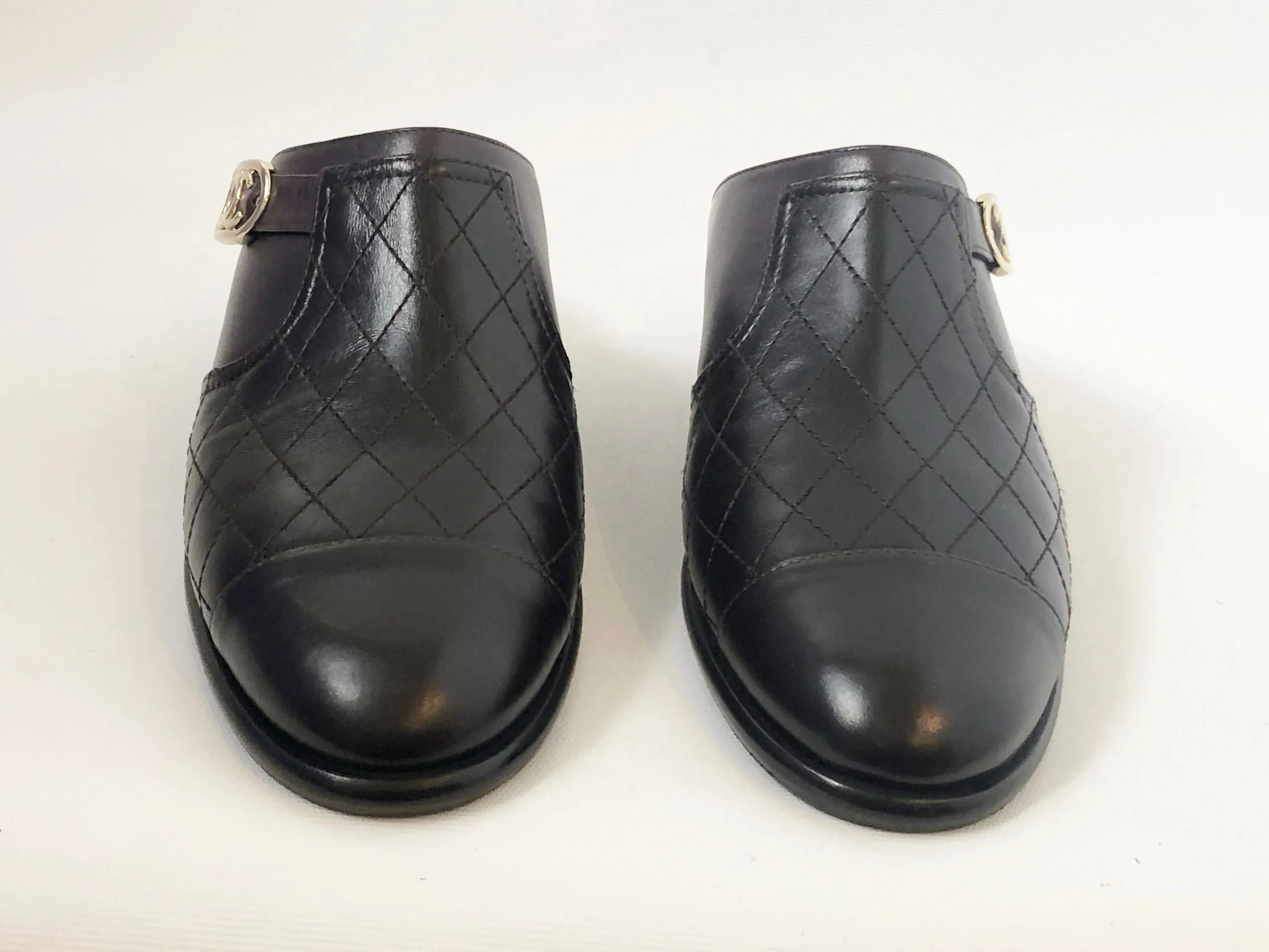 NEW Chanel Interlocking CC Mules Size 12