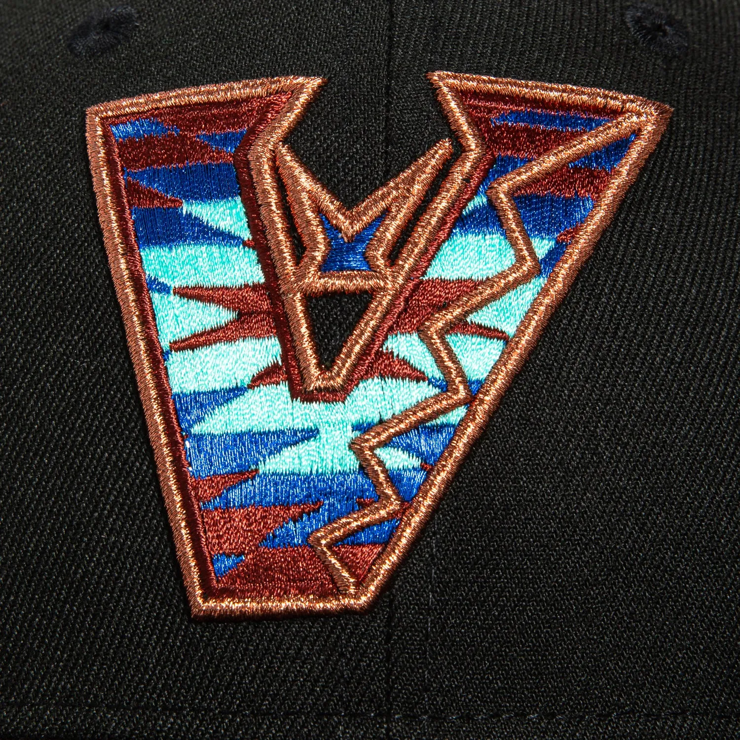 New Era 59Fifty Arizona Diamondbacks 25th Anniversary Patch Upside Down A Swatch Fill Hat - Black, Brown