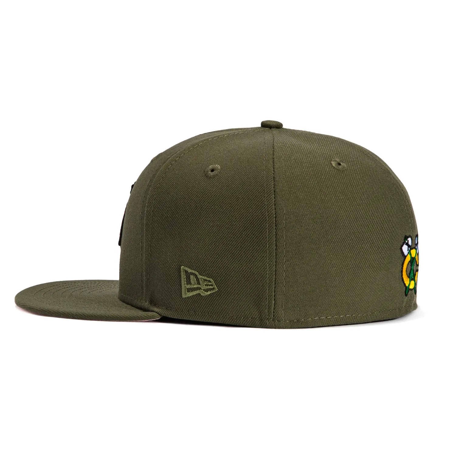 New Era 59Fifty Chicago Blackhawks Chicago Stadium Patch Hat - Olive