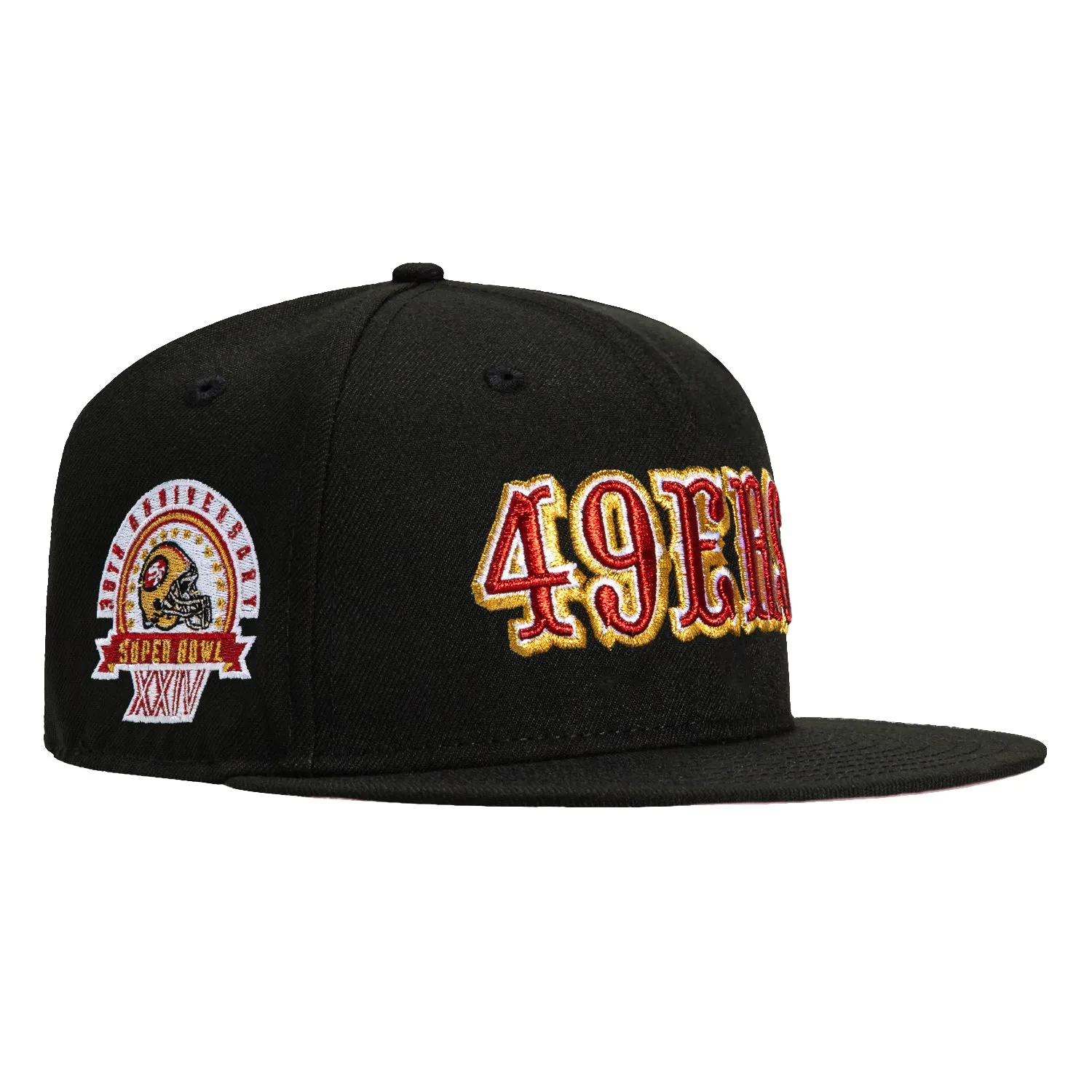 New Era 59Fifty San Francisco 49ers 30th Anniversary Champions Patch Hat - Black, Red, Metallic Gold