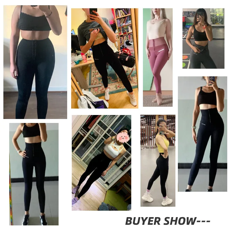 New Fashion Adjustable 3 Strap Yoga Leggings 2 In 1 High Waist Workout Leggings Waist Trainer