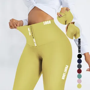New Fashion Adjustable 3 Strap Yoga Leggings 2 In 1 High Waist Workout Leggings Waist Trainer