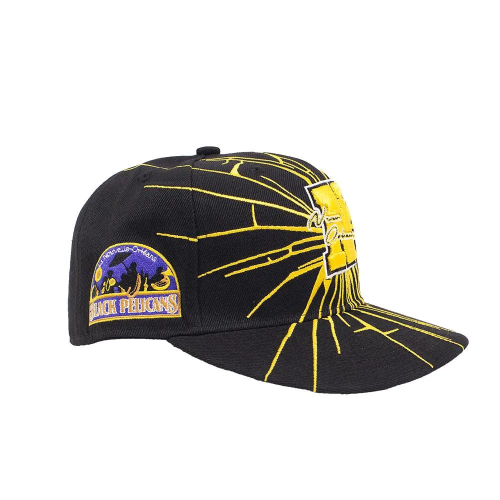 NEW ORLEANS BLACK PELICANS FITTED HAT