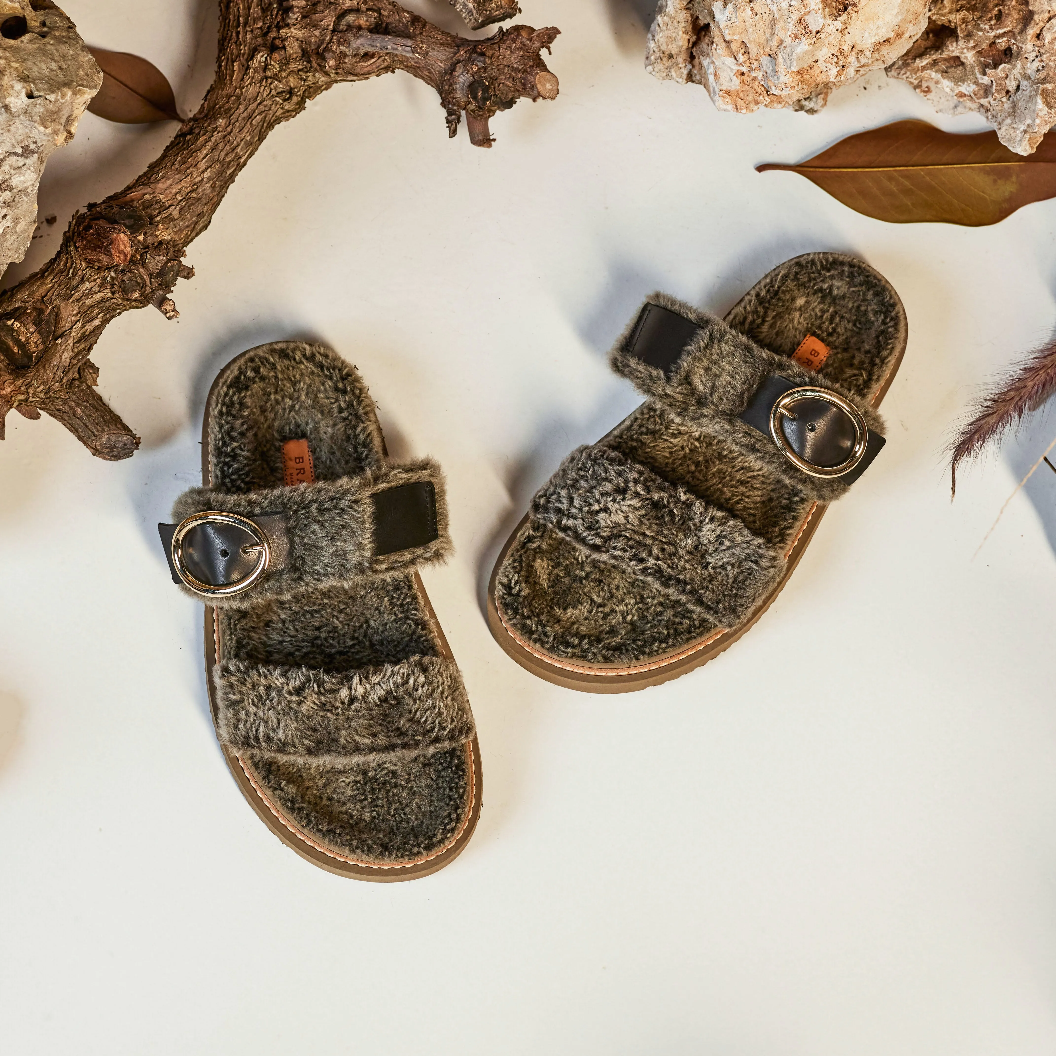 NIAGARA MUSCHIO SHEARLING MULES