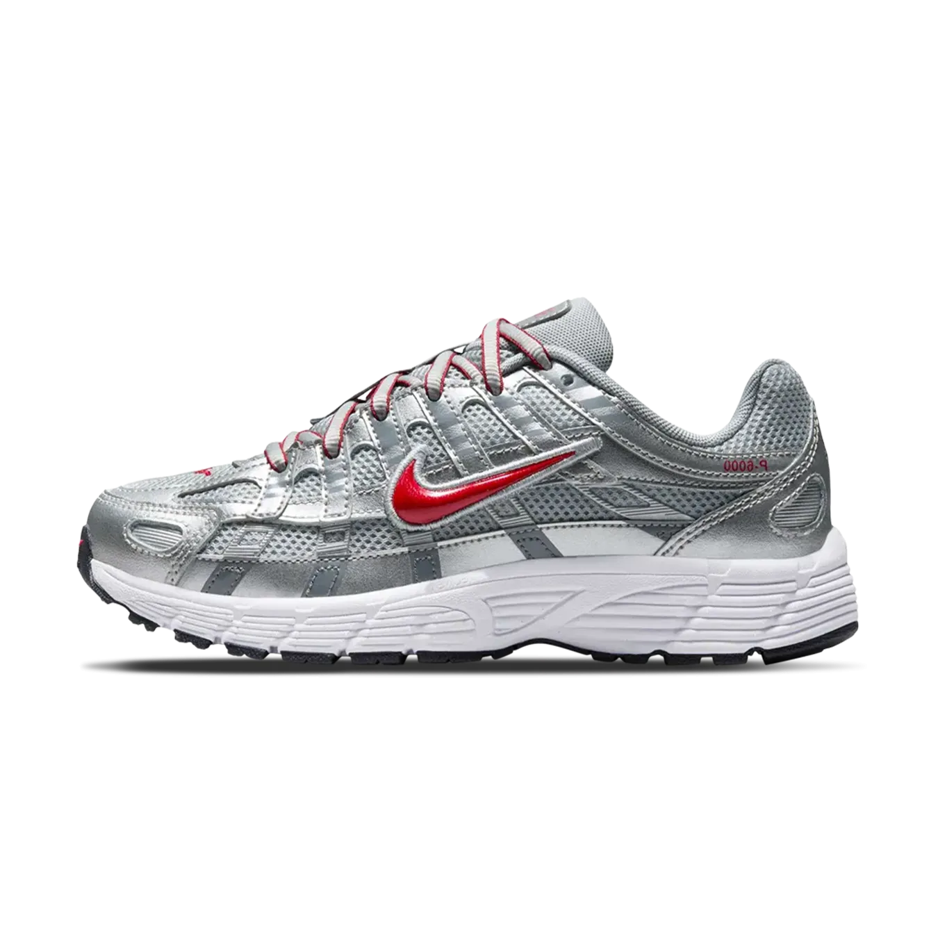 Nike P-6000 GS 'Metallic Silver Gym Red'