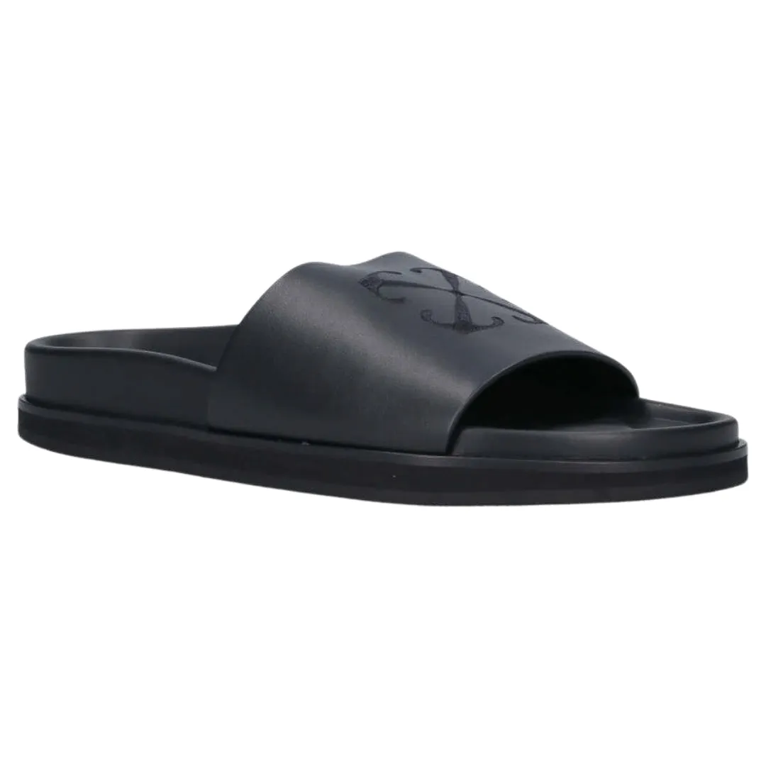 Off-White OMIT006F23LEA0011010 Slides Black