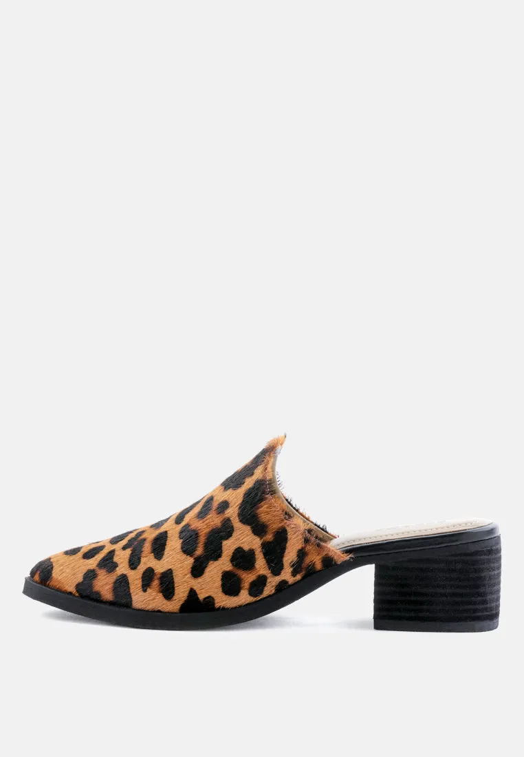 Palma Natural Stacked Heel Mules By Ruw